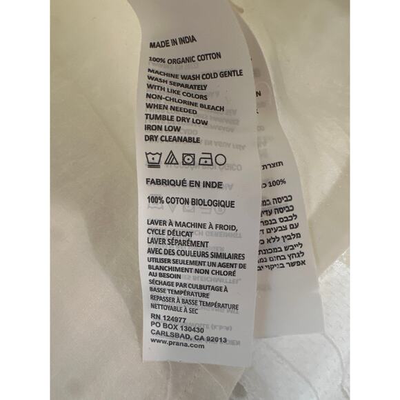 Prana Cream Ladyland Eyelet Dress Sz Medium - Picture 11 of 16